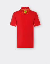 Ferrari tričko s golierom, Puma, tímové, dámske, červená, 2024