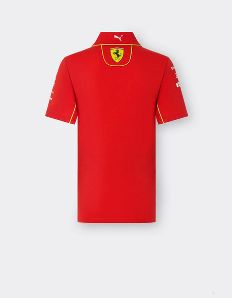 Ferrari tričko s golierom, Puma, tímové, dámske, červená, 2024 - FansBRANDS®