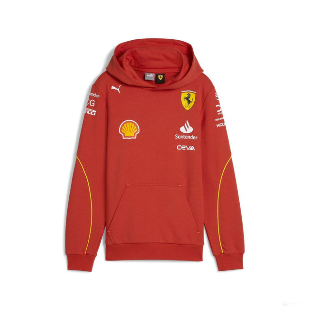 Ferrari mikina s kapucňou, Puma, tímové, detské, červená, 2024 - FansBRANDS®