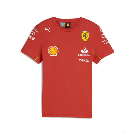 Ferrari tričko, Puma, tímové, detské, červená, 2024 - FansBRANDS®