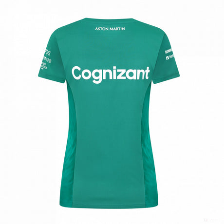 Dámske tímové tričko Aston Martin, zelené, 2022