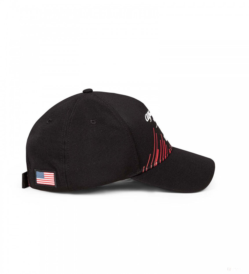 Baseballová čiapka Alfa Romeo, GP USA, pre dospelých, čierna, 2022 - FansBRANDS®