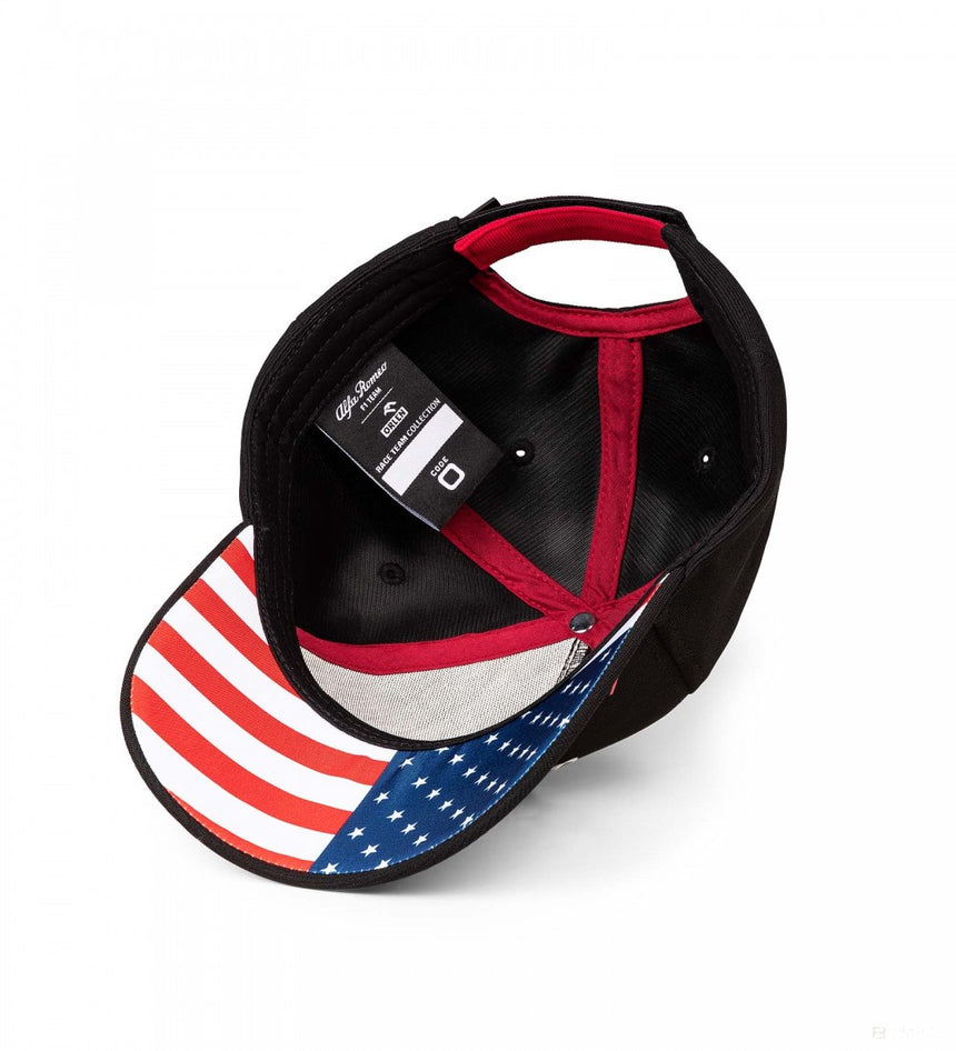 Baseballová čiapka Alfa Romeo, GP USA, pre dospelých, čierna, 2022 - FansBRANDS®