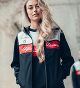 Dámska tímová bunda do dažďa Alfa Romeo, čierna, 2022 - FansBRANDS®