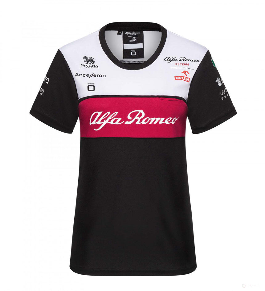 Dámske tímové tričko Alfa Romeo, čierne, 2022 - FansBRANDS®