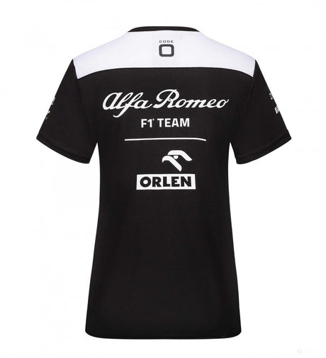 Dámske tímové tričko Alfa Romeo, čierne, 2022