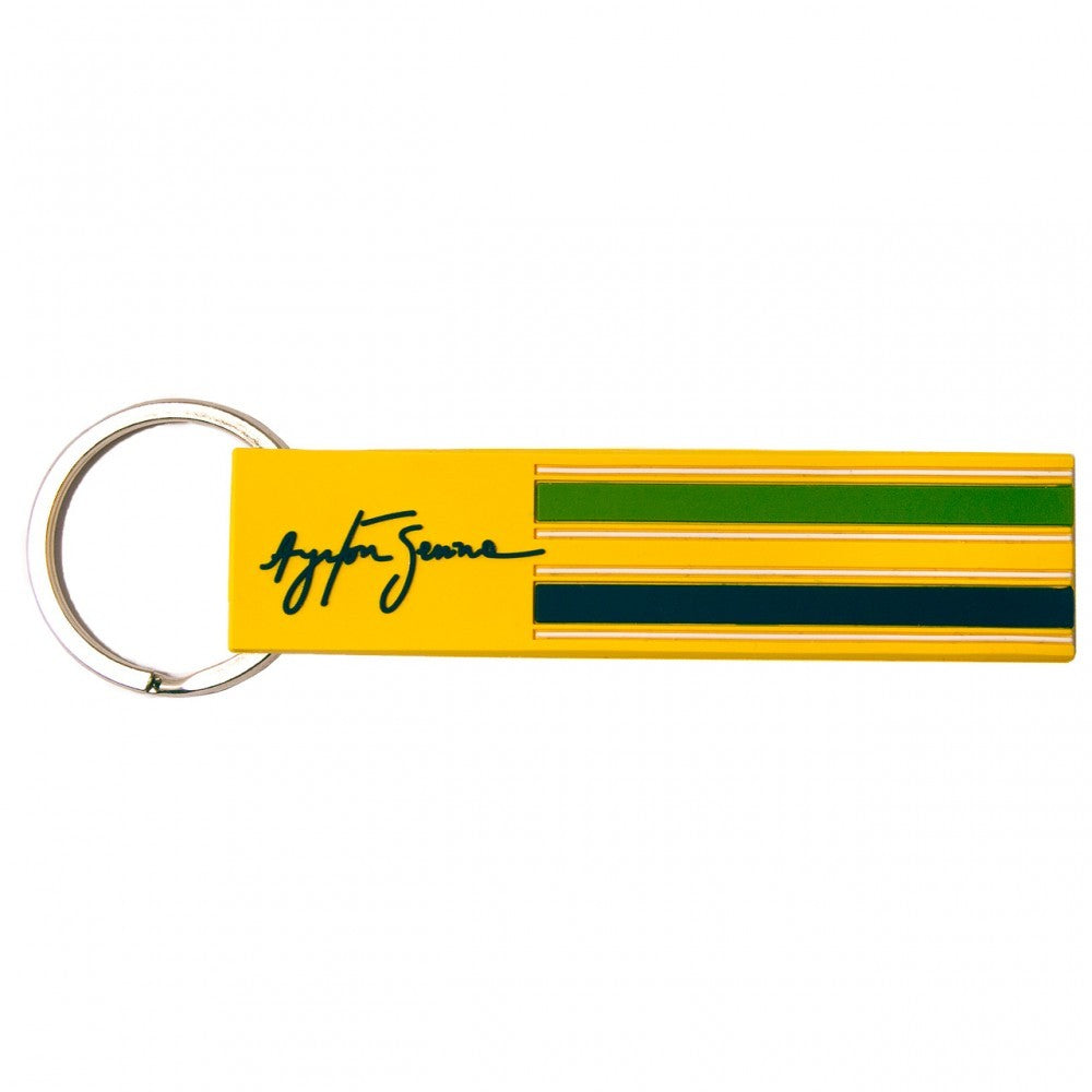 Kľúčenka Ayrton Senna, brazílska guma, žltá, 2015