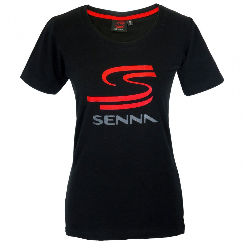 Dámske tričko Ayrton Senna, dvojité S, čierne, 2015