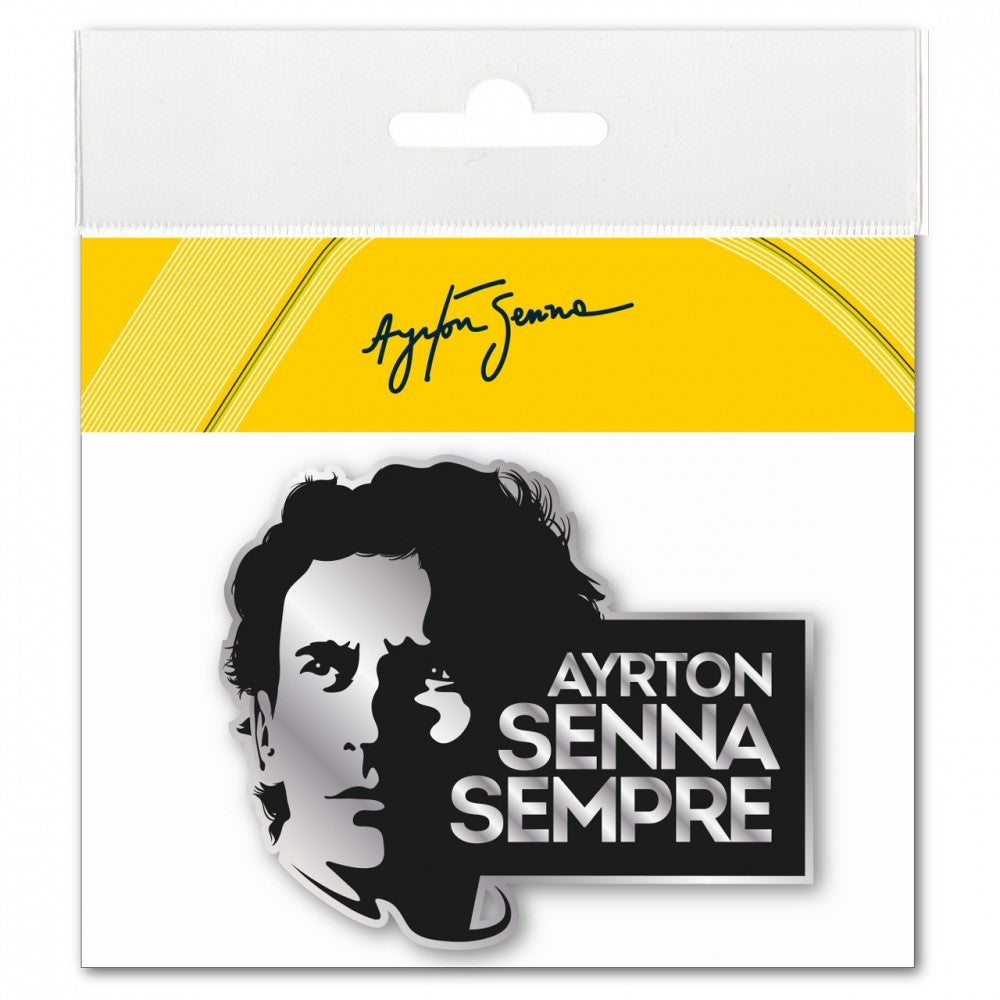 Nálepka Ayrton Senna, Sempre, čierna, 2015