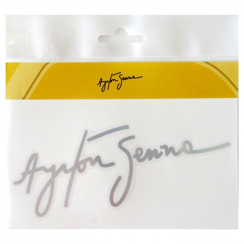 Nálepka Ayrton Senna, podpis S, čierna, 2015