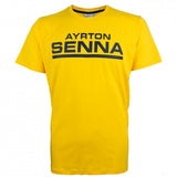 Tričko Ayrton Senna, Signaure, žlté, 2018