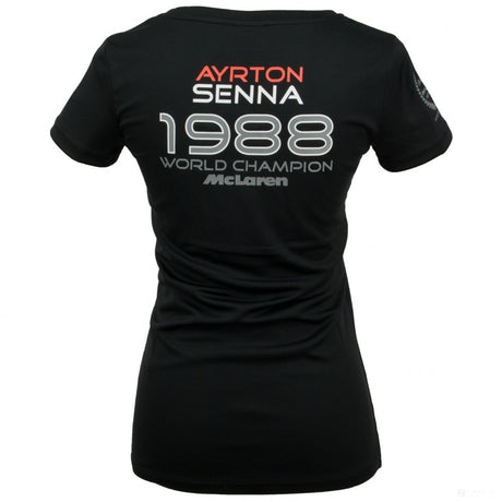 Dámske tričko Ayrton Senna, majster sveta 1988, čierne, 2020