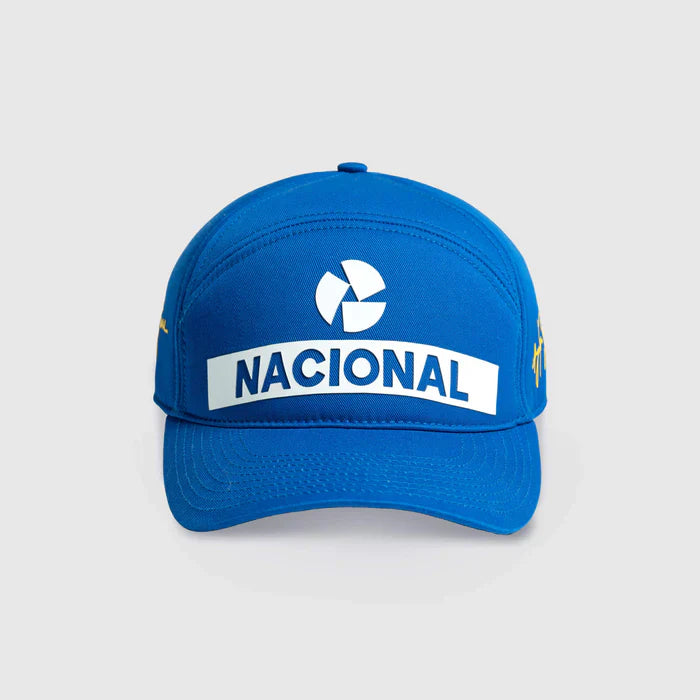 Ayrton Senna čiapka, Nacional, vintage, vypraná, modrá