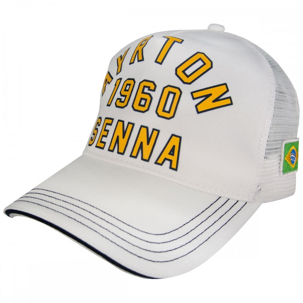 Bejzbalová čiapka Ayrton Senna, pre dospelých, biela, 2015