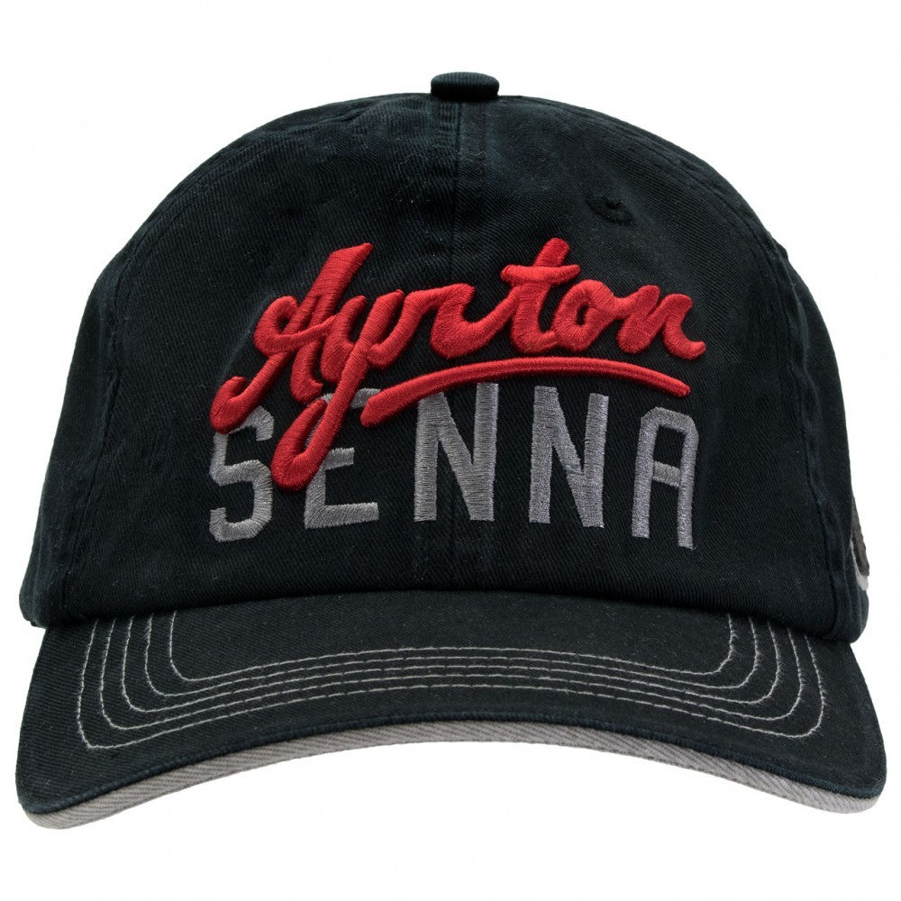 Bejzbalová šiltovka Ayrton Senna, vintage, pre dospelých, čierna, 2017 - FansBRANDS®