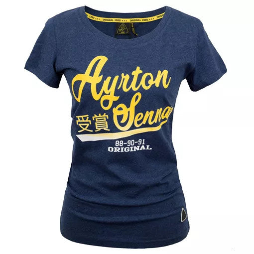 Dámske tričko Ayrton Senna, Vintage, Modré, 2020
