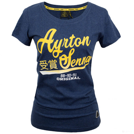 Dámske tričko Ayrton Senna, Vintage, Modré, 2020