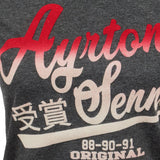 Dámske tričko Ayrton Senna, Vintage, Grey, 2020