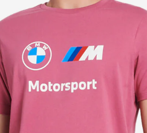 BMW MMS ESS LOGO tričko Dusty Orchid 2022