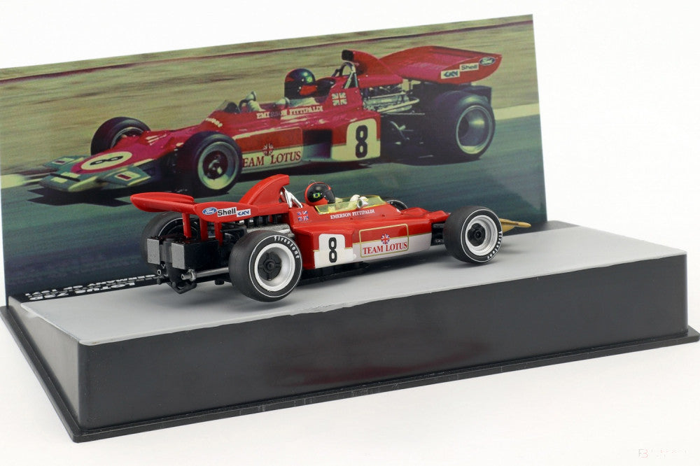 Model auta, Emerson Fittipaldi Lotus 72D #8 German GP 1971, mierka 1:43, červená, 2019 - FansBRANDS®