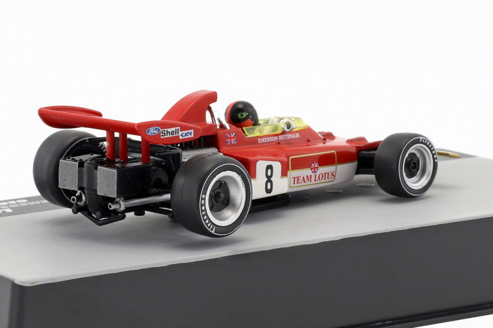 Model auta, Emerson Fittipaldi Lotus 72D #8 German GP 1971, mierka 1:43, červená, 2019 - FansBRANDS®