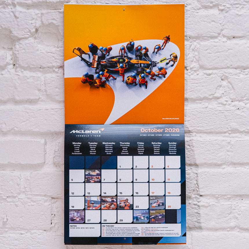 McLaren Formula 1 tím - oficiálny kalendár - 2026