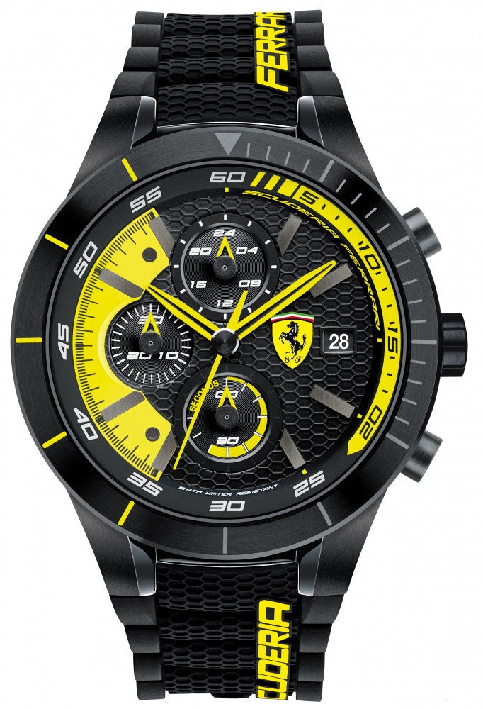 Ferrari hodinky, pánske Redrev EVO, čierno-žlté, 2019