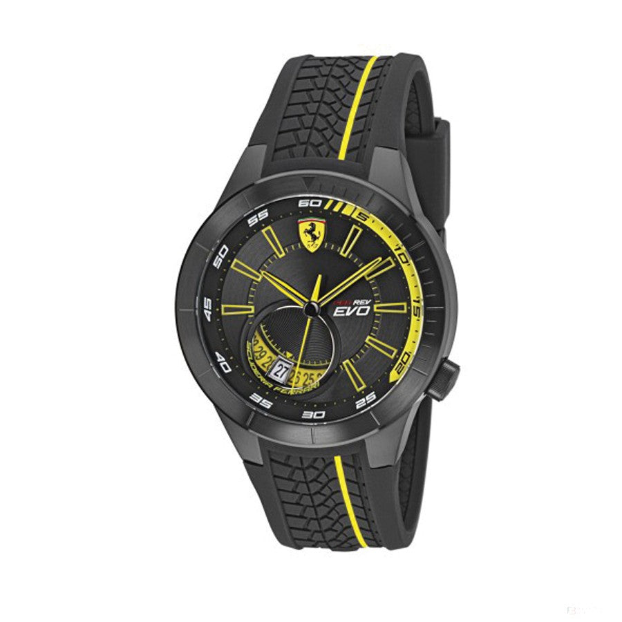 Ferrari hodinky, Redrev EVO Quartz pánske, čierno-žlté, 2019