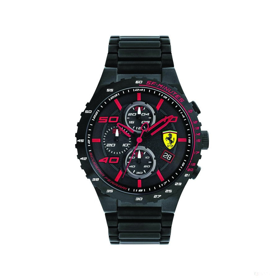 Ferrari hodinky, špeciálne pánske EVO Chrono, čierno-červené, 2019 - FansBRANDS®