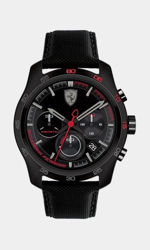 Ferrari Watch, Primato Chrono Mens, Black, 2019 - FansBRANDS®