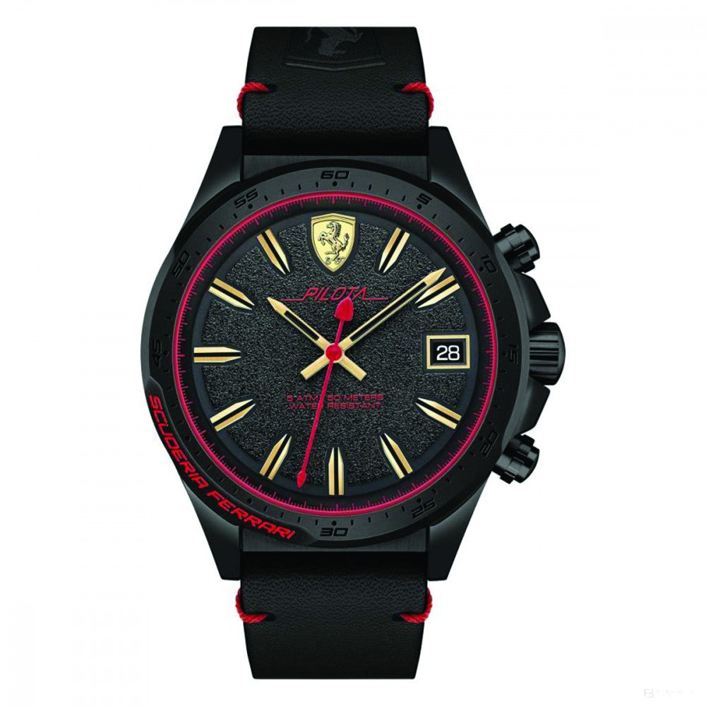 Ferrari Watch, Pilota Only Time Mens, čierno-červené, 2019