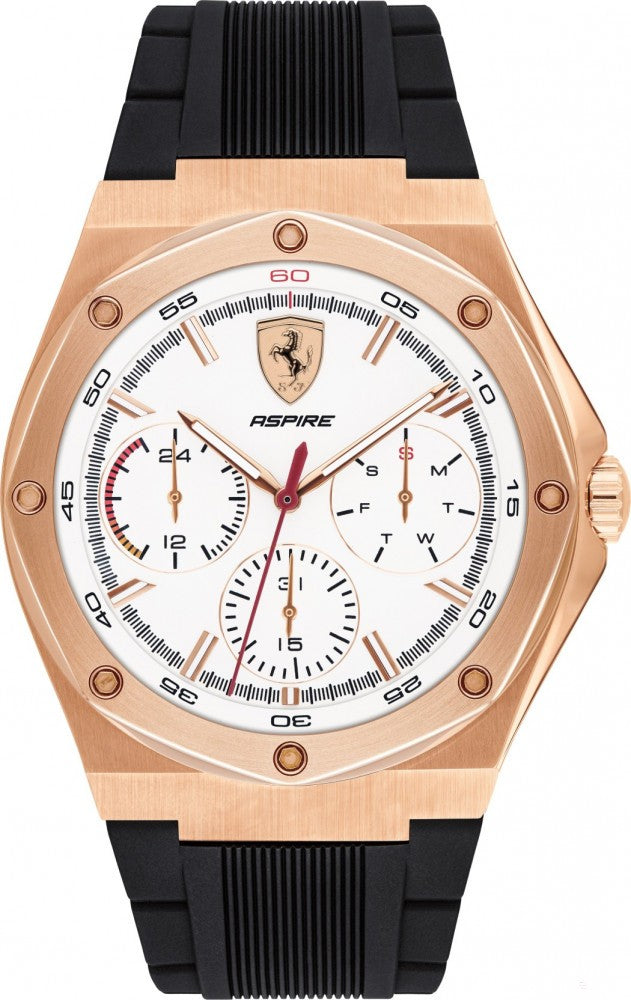 Ferrari hodinky, Aspire multifunkčné pánske, čierno-zlaté, 2019