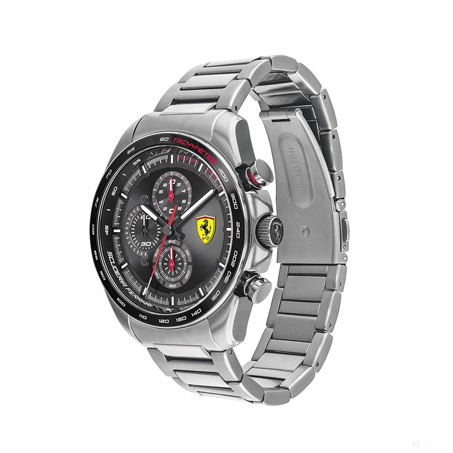 Ferrari Watch, Speedracer Chrono SS Mens, 44 mm, Black, 2020 - FansBRANDS®