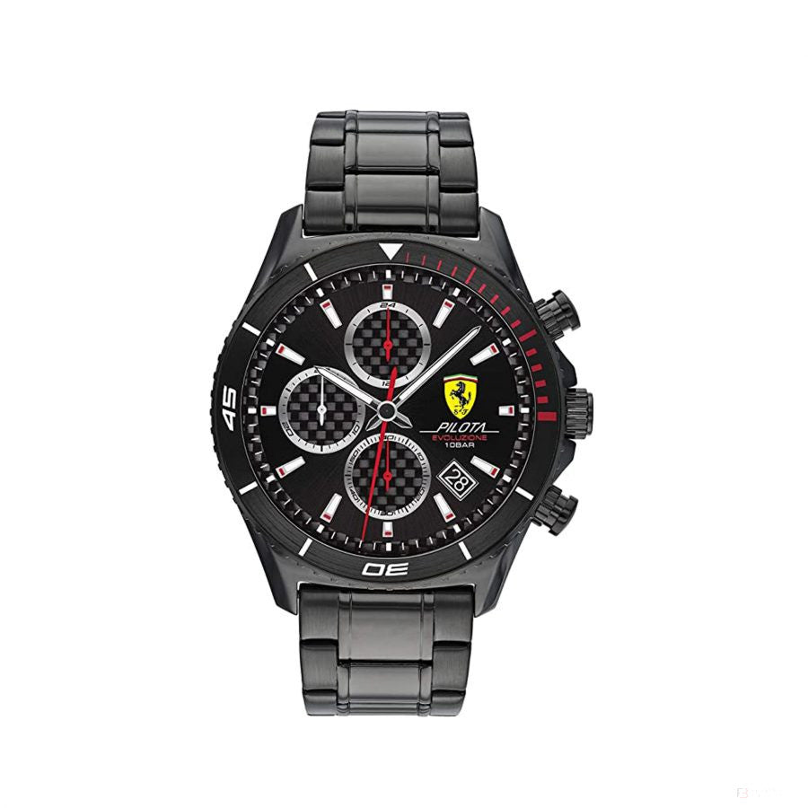 Ferrari hodinky, pánske Evo Pilot, 44 mm, čierne, 2020