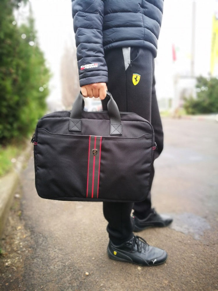 Taška na notebook Ferrari, Urban, 38x28x10 cm, čierna, 2018 - FansBRANDS®