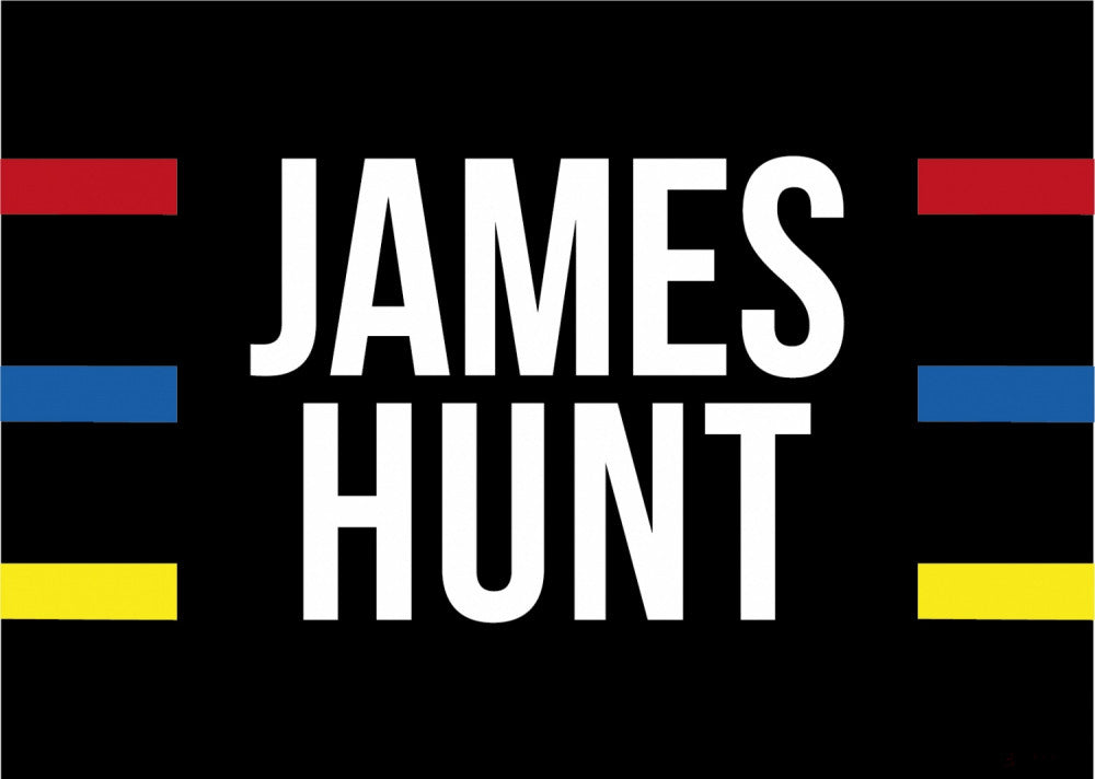 Vlajka Jamesa Hunta, 140x100 cm, čierna, 2020
