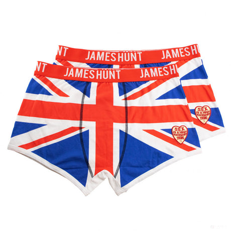 Spodná bielizeň James Hunt, boxerky Union Jack – dvojité balenie, modrá, 2021 - FansBRANDS®