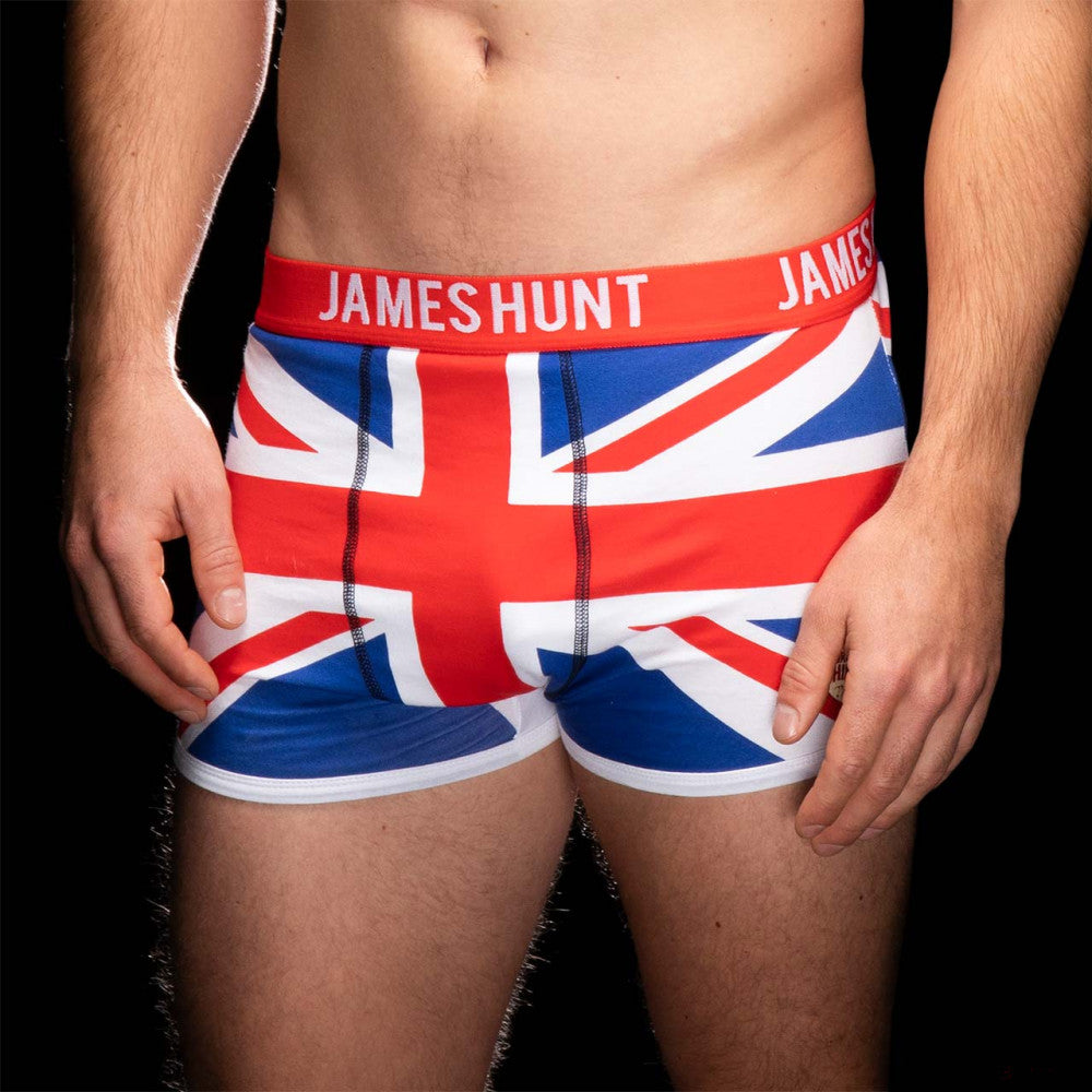 Spodná bielizeň James Hunt, boxerky Union Jack – dvojité balenie, modrá, 2021 - FansBRANDS®