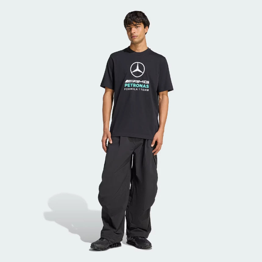 Mercedes póló, Dna, grafické, adidas, čierne