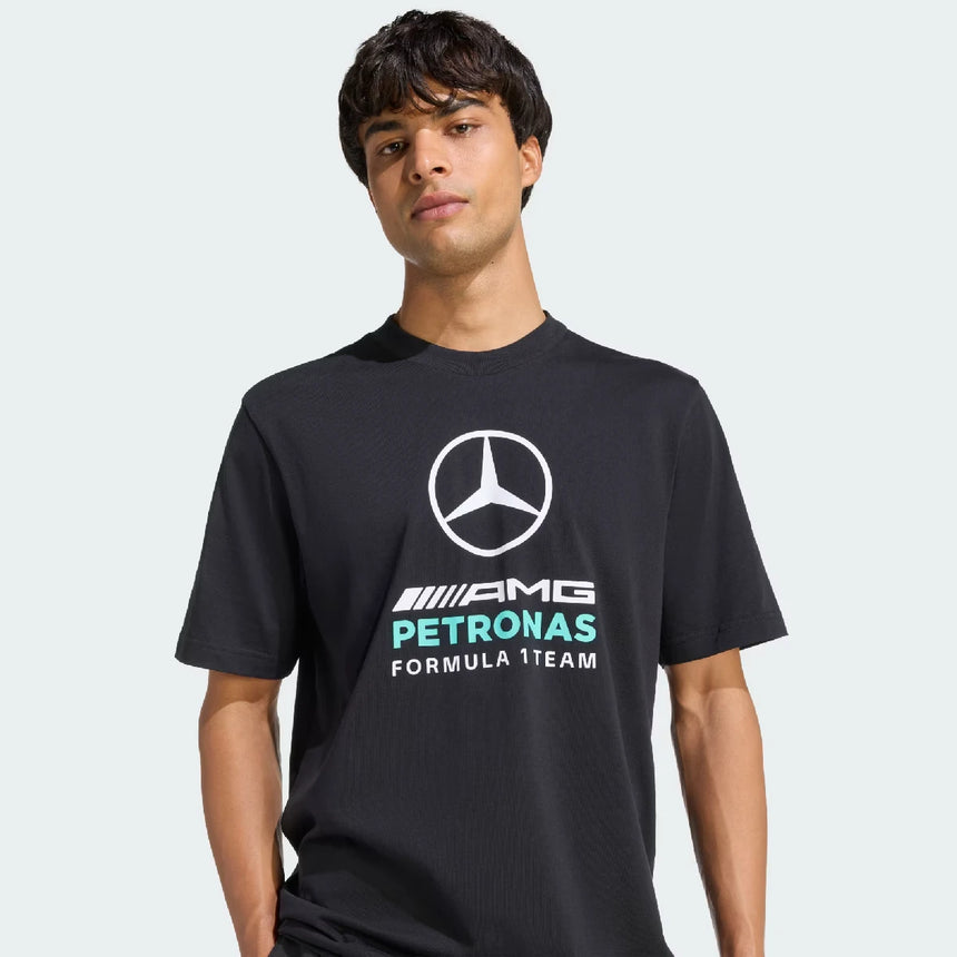 Mercedes póló, Dna, grafické, adidas, čierne