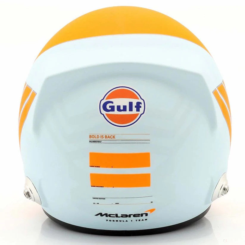 McLaren Mini Helmet Gulf x McLaren 2021 1:2