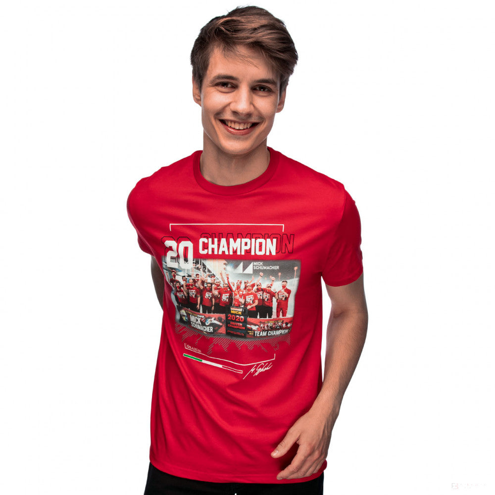 Tričko Mick Schumacher, majster sveta F2 2020, červené, 2020 - FansBRANDS®