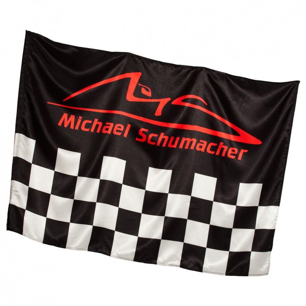 Vlajka Michaela Schumachera, kockovaná, čierna, 2015