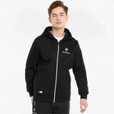 BMW mikina s kapucňou, Puma BMW MMS na zips, čierna, 2021