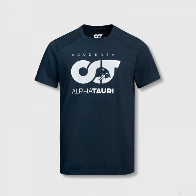 Scuderia Alpha Tauri, Fanwear, man,Logo T-shirt, Navy, 2022 - FansBRANDS®