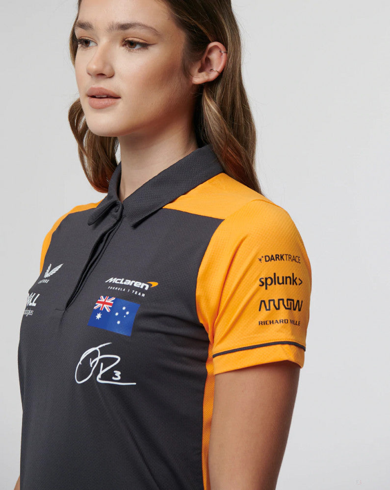 Dámske pólo McLaren, Daniel Ricciardo Team, Grey, 2022 - FansBRANDS®