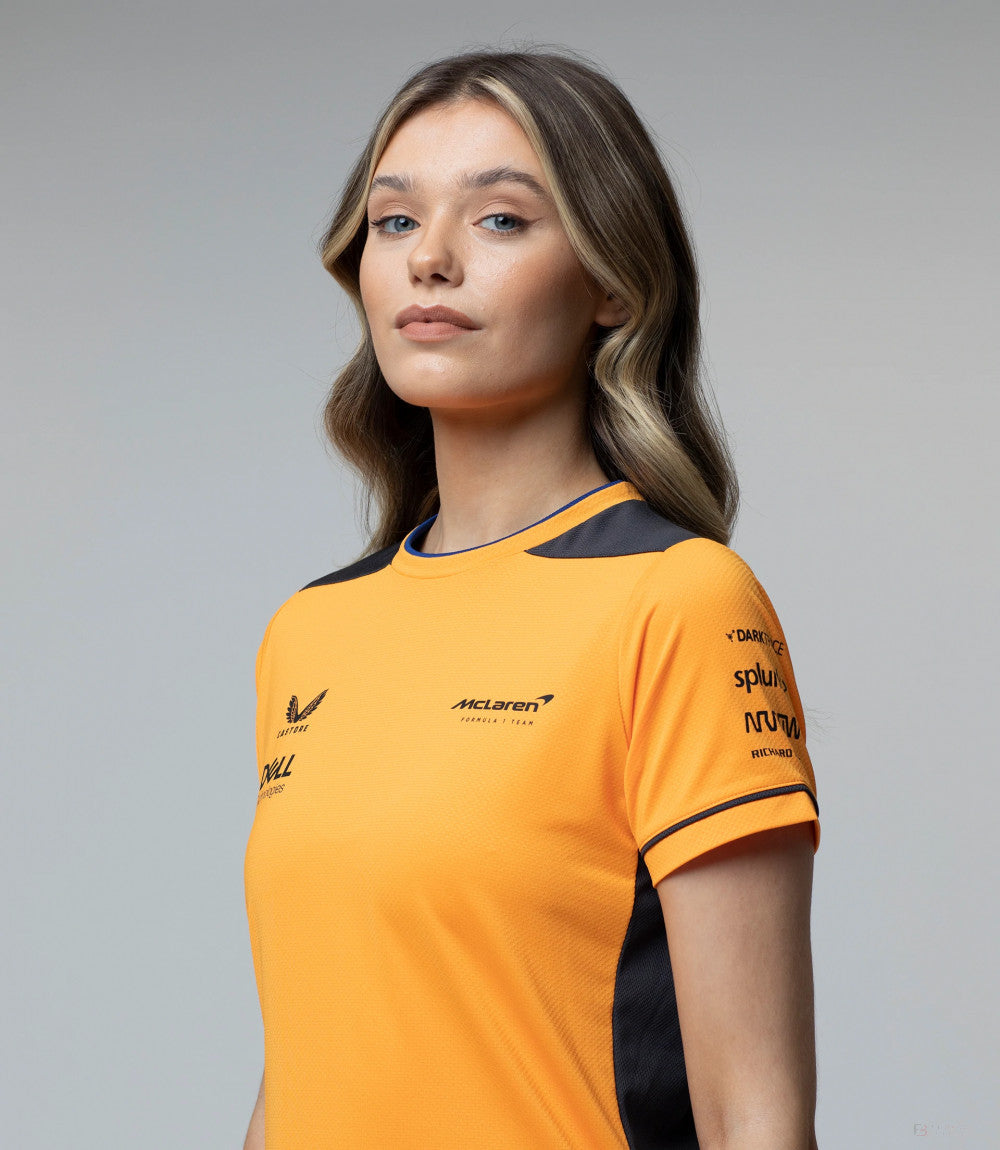 Dámske tričko McLaren, tímová zostava, Orange, 2022 - FansBRANDS®