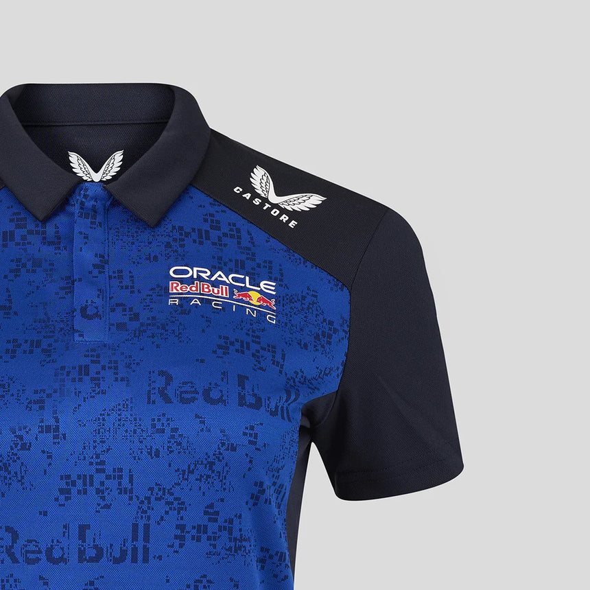 Red Bull polo tričko, tímový, Max Verstappen, dámske, modré