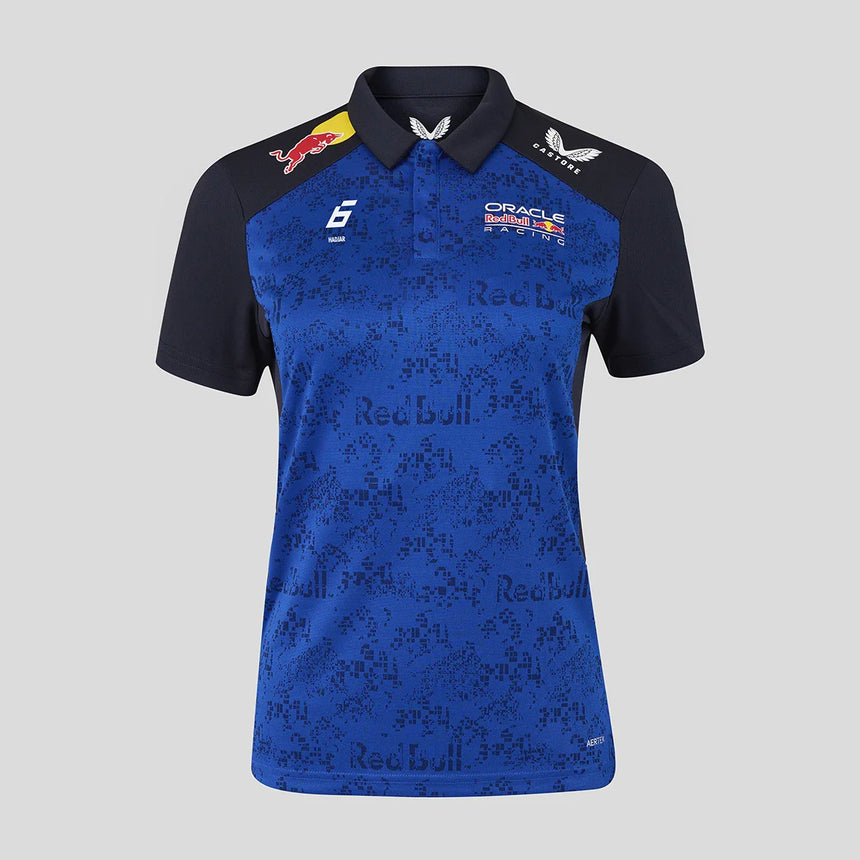 Red Bull poló tričko, tím Isack Hadjar, dámske, modré