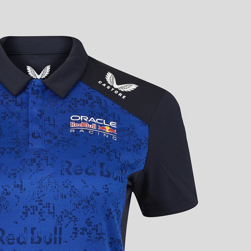 Red Bull poló tričko, tím Isack Hadjar, dámske, modré